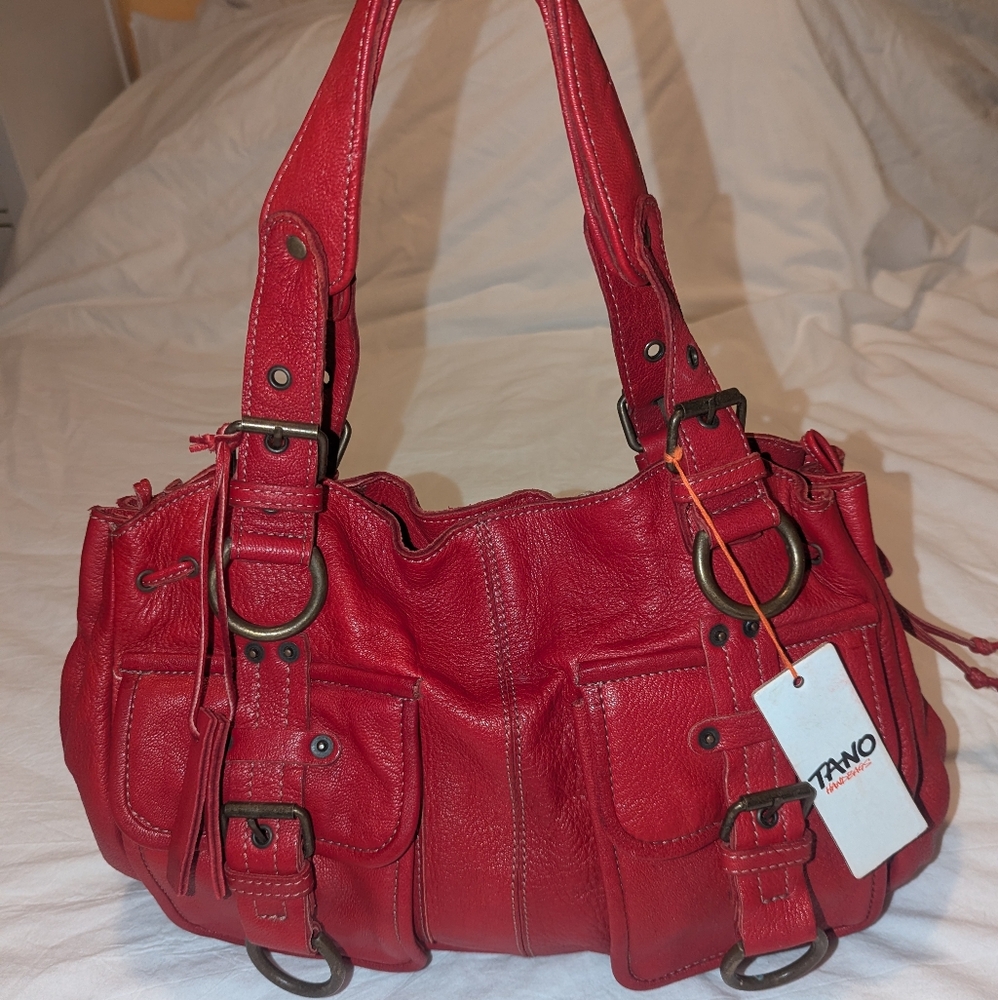 Tano Leather Hobo Bag New With Tags